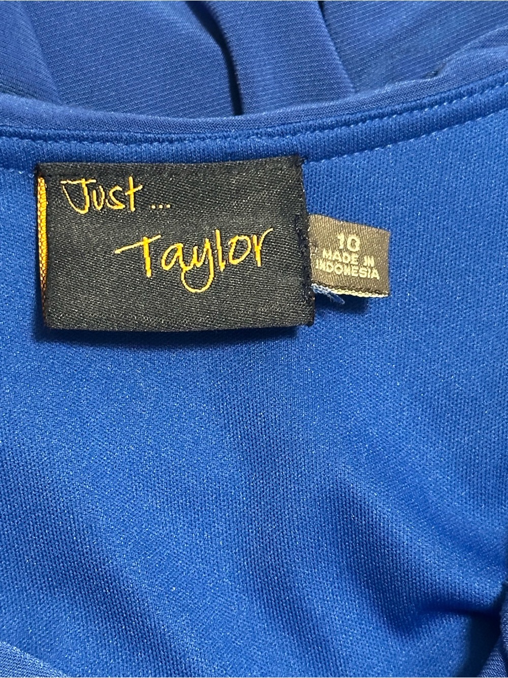 Just…Taylor. Royal Blue Sleeveless Ruffled V-Neck Midi Dress - Picture 2 of 10